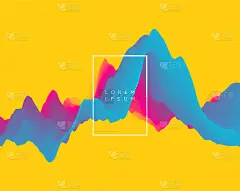抽象波浪背景横幅，传单，书封面，海报。动态效果。矢量插图。设计模板。