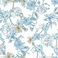 线描花卉