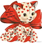 #幻店“咕洽咕洽”の物品收藏#
花布偶猫猫狗狗贺卡 ​​​​