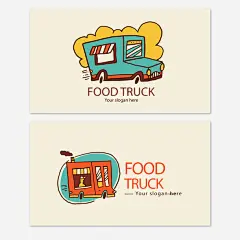 创意餐车名片矢量素材ai免抠素材_新图网 https://ixintu.com 名片 卡通名片 餐车名片 矢量图