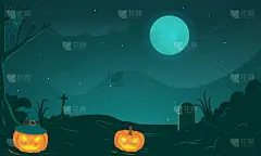 手绘万圣节背景插图