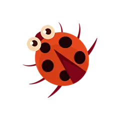 【米图网-52mitu.com】七星瓢虫 手绘昆虫 卡通昆虫 手绘虫子 卡通虫子 手绘动物 卡通动物 动物插画卡通七星瓢虫