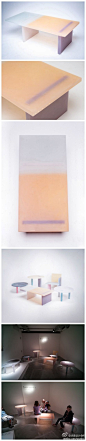 #求是爱设计#淡淡水彩风的Haze树脂家具，来自Wonmin Park的 出品