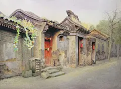 即将消失的老胡同 精美绝伦的老北京水彩画套图-第8张