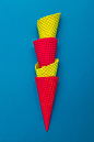 Neon ice cream cones