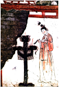 #王陵大墓# 山西大同南郊新添堡村辽代乾亨四年(982年)许从赟yūn墓壁画(摹本)，1984年发掘。 ​​​​