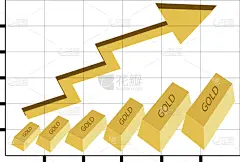 黄金,价格标签,商务,金融,图像,矢量,商品,铸锭,图表,上升