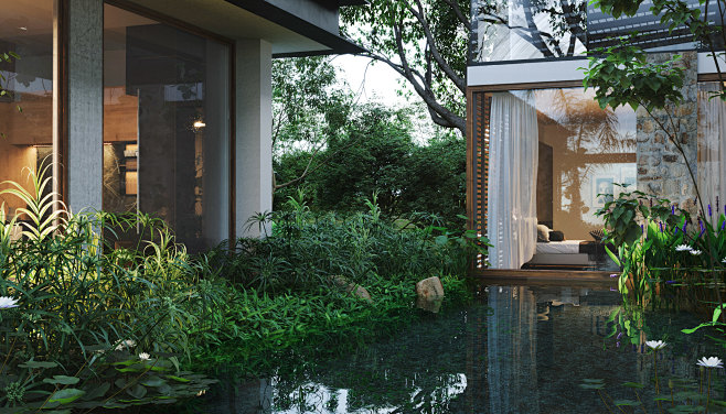 Courtyard Villa on B...