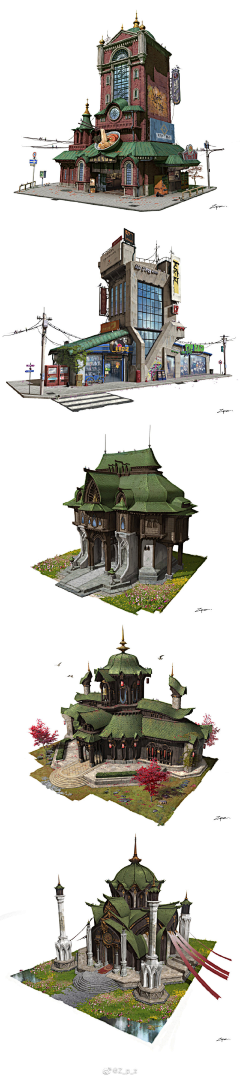 涂涂手采集到场景建筑