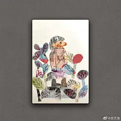 【创艺盒推荐】投稿作者：@万年黑眼圈的喵子 
一组创意拼贴小人物~
绘本插画超话 ​​​​