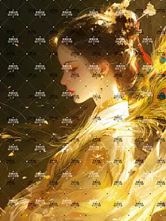 AI版权图古风女566