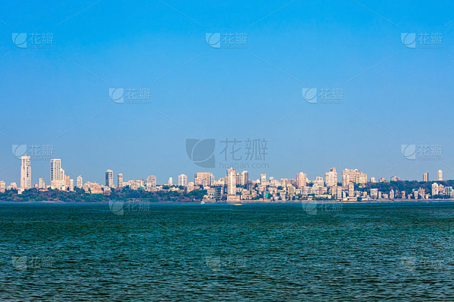 孟买城市天际线全景，印度