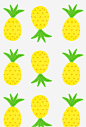黄色卡通菠萝免抠素材_新图网 https://ixintu.com 卡通水果 卡通菠萝 背景装饰 黄色菠萝