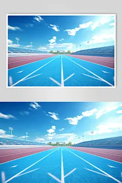 AI数字艺术扁平风校园球场操场插画-众图网