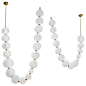 Pair of Pearl Necklace Pendant Lights, Ludovic Clément d’Armont For Sale at 1stdibs