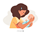 Editorial Illustration: O NOSSO BEBÉ : Set of full page illustrations and spot graphics for 2017 Spring edition of babycare magazine O Nosso Bebé, a complete guide with tips and expert advices for new parents. 