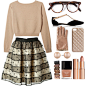 A fashion look from July 2014 featuring merino wool sweater, flared skirt and forever new shoes. Browse and shop related looks.