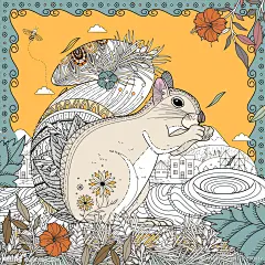 手绘民族风动物花纹矢量图下载