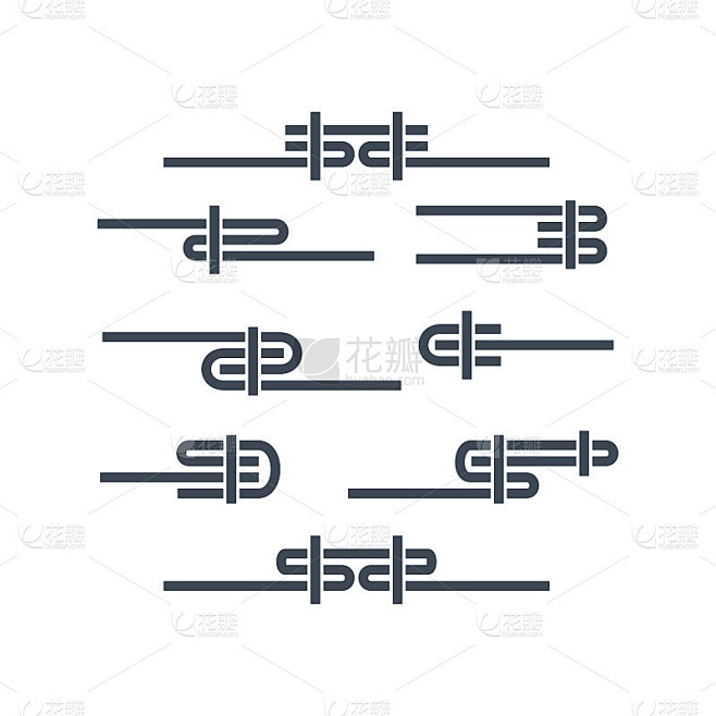 细线icon，服装行业，服装缝线、缝