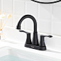 Centerset Bathroom Faucet With Drain Assembly