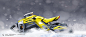 Electric snowmobile concept with three motorized tracks on Behance