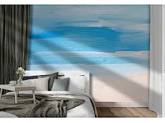 北欧手绘艺术涂鸦现代抽象油画客厅电视背景墙纸无缝沙发壁纸墙布-淘宝网