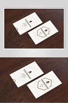 创意时尚高端英文名片设计展示样机