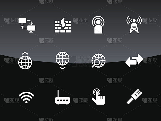 Networking icons | Glass Style