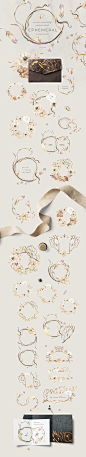 EPHEMERAL: contemporary watercolor design set : Hello and welcome to a new comprehensive and versatile collection of watercolor graphics!I'm so glad to introduce you design set EPHEMERAL: contemporary watercolor. It's all about a subtle flap of bird's win