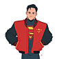 Bomber Jacket DC, Chabe Escalante : Having fun with fanarts!<br/>A boomber jacket heroes edition hahaha.