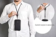 直式手機套附頸繩_極簡黑_iPhone X/iPhone 8 Plus/Note 8【可加購雷雕刻字】 - 俬品創意 SIPPING CREATIVE | Pinkoi : / 產品特點 /  ◆簡約可頸掛.收納悠遊卡  ◆前後雙卡片收納夾層  ◆3用調整片，變換風格.簡易收納耳機線  ◆深邃霧面紙革,內斂有型  ◆羊毛般溫潤觸感毛氈材質  ◆防撞吸震,保護手機不刮傷  ◆可客製雷射雕刻文字,加購賣場&gt;https://www.pinkoi.com/product/...