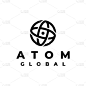 原子全球图标设计