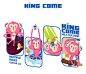 KING COME奶茶店IP | 暖雀网-吉祥物设计/ip设计/卡通人物/卡通形象设计/卡通品牌设计平台
