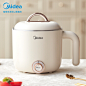 【美的 MC-XZ13Q2-401】美的（Midea）智能电煮锅电蒸锅电热锅火锅锅多功能锅电锅宿舍0.8L小锅煮面泡面锅MC-XZ13Q2-401【行情 报价 价格 评测】-京东
