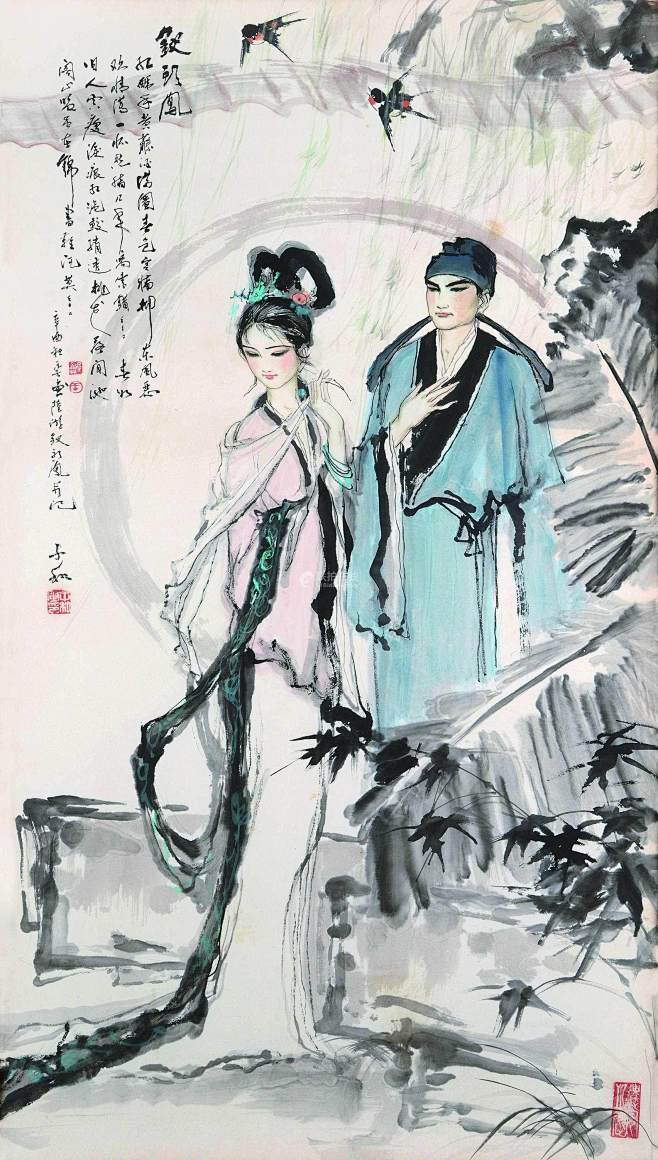 米术语从随心的转采于2021-01-22 09:47:16王子和 钗头凤国画米术语同