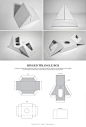 Hinged Triangle Box – FREE resource for structural packaging design dielines: 