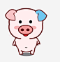 卡通微笑的猪剪影高清素材 动物 动物剪影 微笑 猪 猪剪影 简洁 线稿 免抠png 设计图片 免费下载