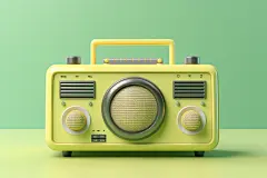 老物件复古便携式收音机模型
