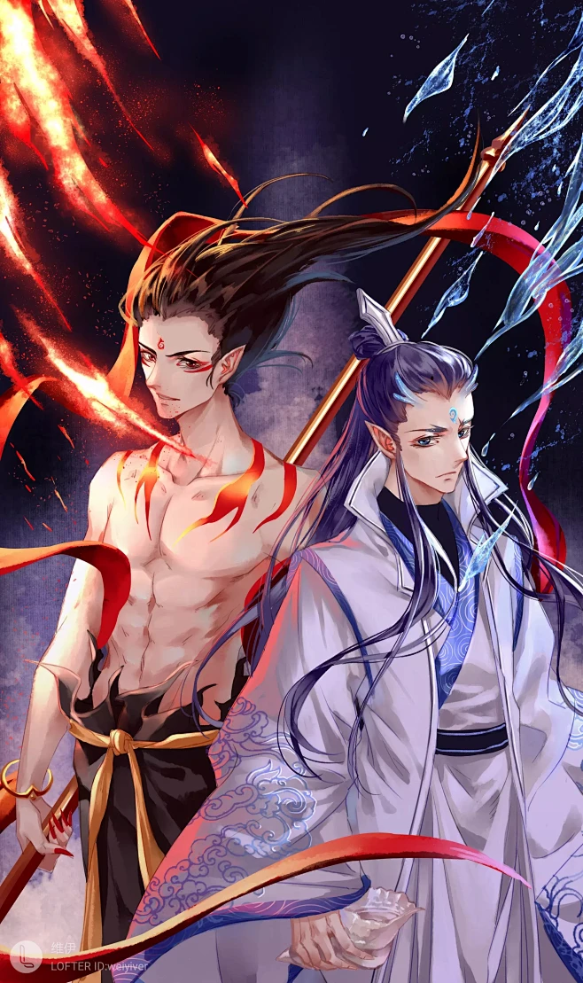 LOFTER：维伊 哪吒之魔童降世 哪吒敖丙 藕饼 cp-花瓣网