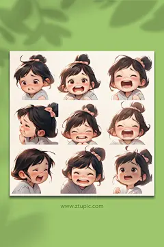 数字艺术表情包插画-众图网