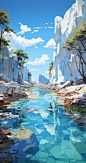 Drone perspective,Uyuni salt lake,bright style,32k uhd,machinery,sunlight filtering through trees,thick oil painting art,white-blue-painting,summer daytime,is captured with astonishing clarity,ice waterfall,thick oil painting,dramatic,white,accent color,p