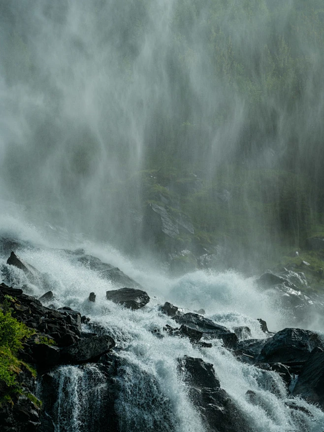 waterfall Waterfalls Nature Moody moody photography Landscape lan (11)-花瓣网
