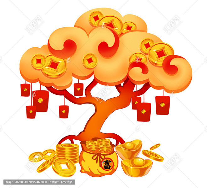 摇钱树 发财树 招财树 手绘招财树 手绘发财树 卡通摇钱树 吉祥树 金钱树 招财树装饰画 吉祥树装饰画 金色发财树 玄关发财树 积少成多