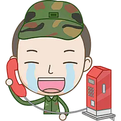 卡通手绘迷彩服军人PNG素材军人png