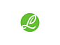 L + Leaf Logo Design negative space eco green monogram l nature leaf branding brand identity design identity icon logo