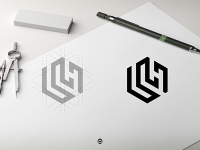 SH 字母组合标志概念图形设计豪华设计身...