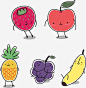 矢量手绘卡通水果ai免抠素材_新图网 https://ixintu.com 矢量 手绘 卡通 可爱 香蕉 葡萄 苹果 草莓 菠萝