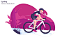 Cycling - Vector Illustration by AQR Studio on creativemarket