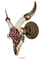 美国芝加哥艺术家Jessica Joslin 设计的巴洛克蒸汽朋克金属动物骨骼装饰物