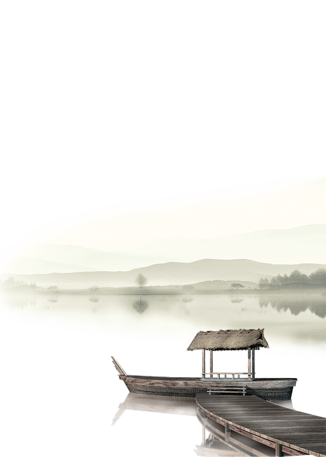 中国古风水墨山水免扣PNG透明图片 插画后期美化PS设计素材 (415)